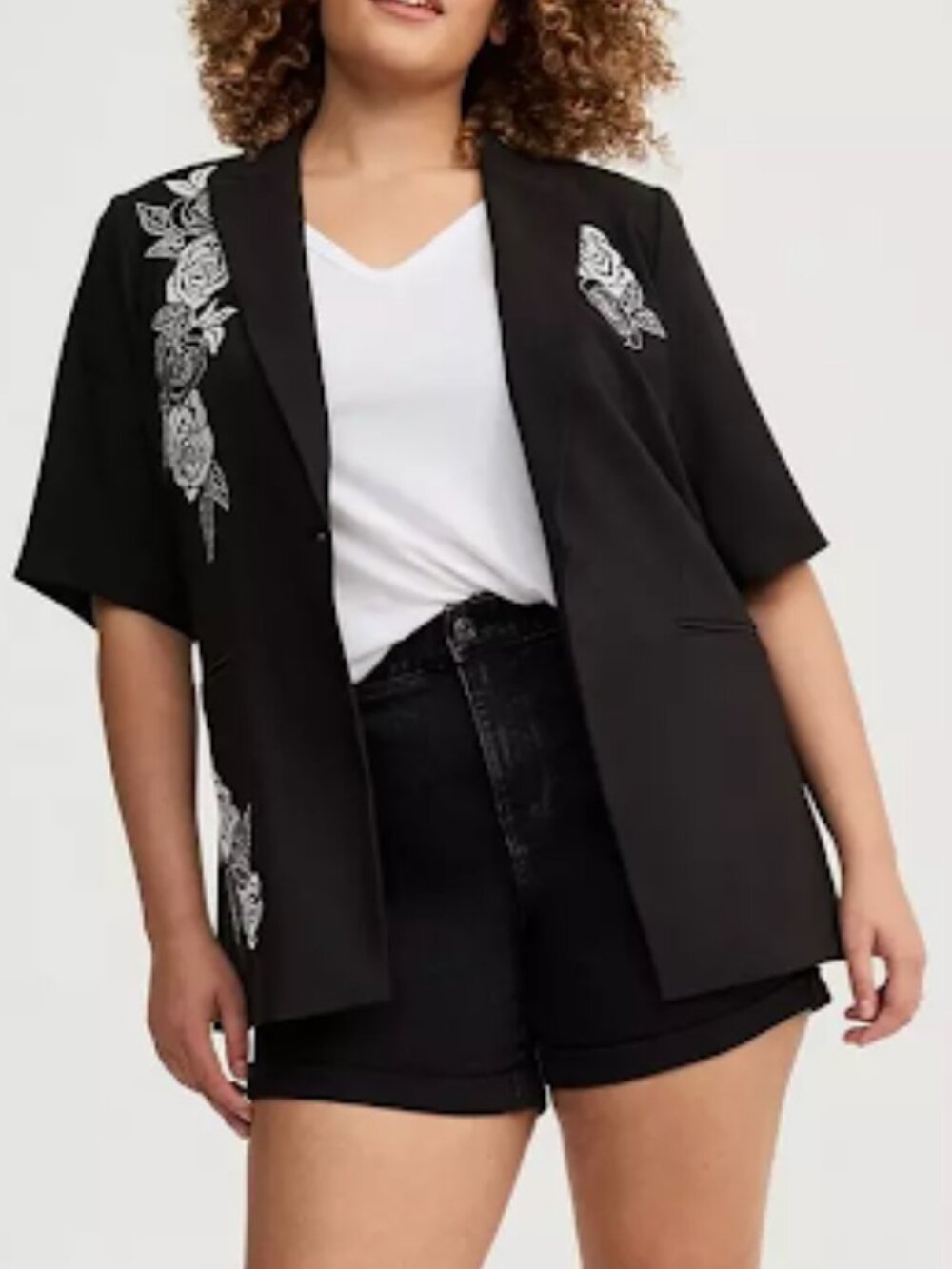 NEW Studio by Torrid black rose BLAZER size M/L  NWT